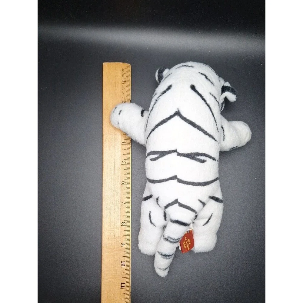 White and Black Striped Plush Tiger Adventure Planet